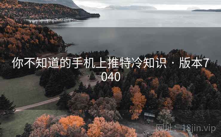 你不知道的手机上推特冷知识 · 版本7040
