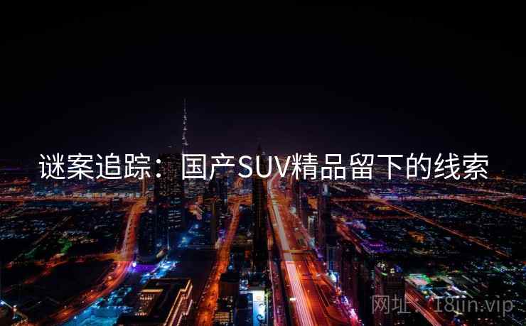 谜案追踪：国产SUV精品留下的线索