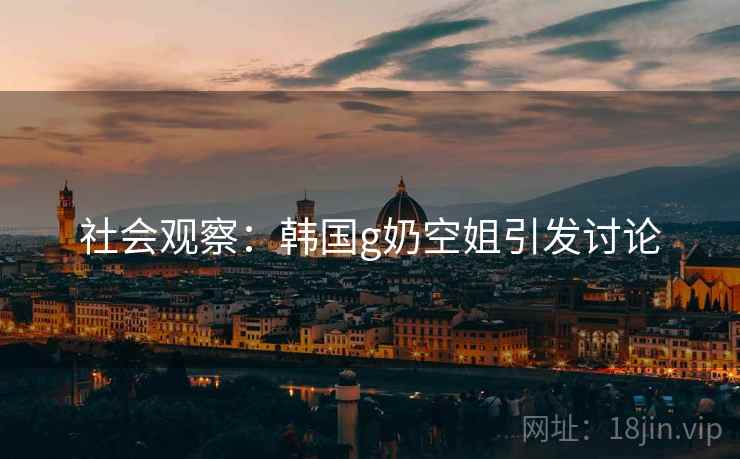 社会观察：韩国g奶空姐引发讨论