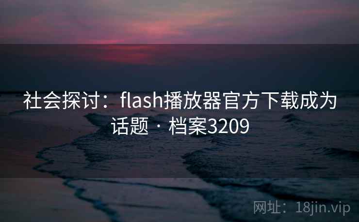 社会探讨：flash播放器官方下载成为话题 · 档案3209